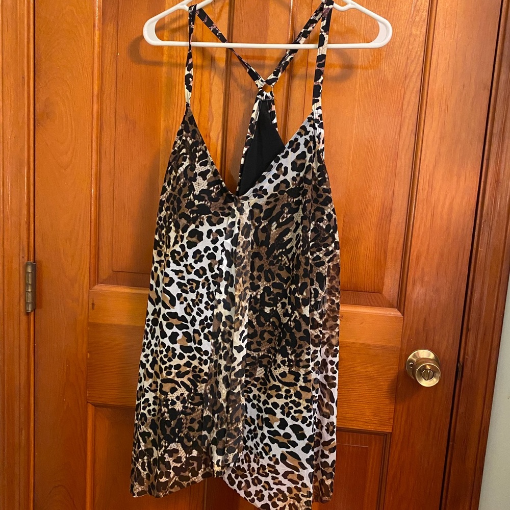 NWT Tankini , size 22 , leopard print